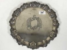 A silver salver, Walker & Hall, Sheffield 1927, 668.