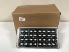 Three boxed CCTV LED lighting kits and accessories