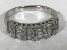 An 18ct white gold diamond set ring