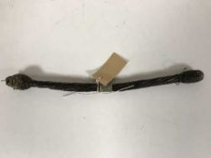 An early tribal rhino hair double ended cosh