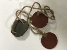 A rare set of three officer dog tags for a British-born Jewish serving officer,