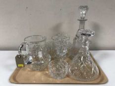 A tray of lead crystal pieces