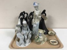 A tray of four Hummel pin dishes, Spanish figures,