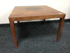 A Danish rosewood square coffee table