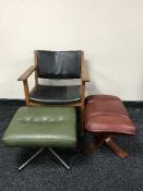 A mid 20th century teak armchair,