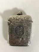 A silver vesta case,