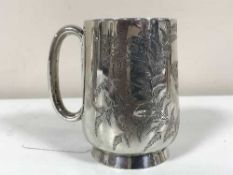 A Victorian silver mug,