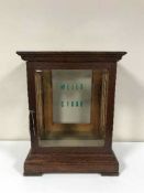 An oak glazed Wills Cigar counter top display cabinet