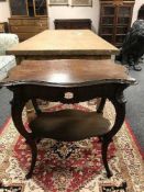 A Victorian mahogany occasional table with shaped top,