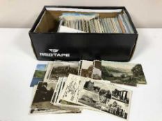 A box of 20th century Scottish postcards