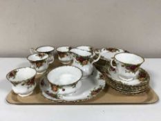 A twenty five piece Royal Albert Old Country Roses tea service