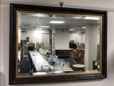 A carved mahogany framed mirror