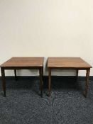 Two Danish rosewood lamp tables