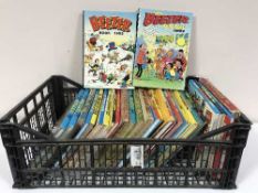 Two boxes mid 20th century and later annuals - The Beano, Whizzer & Chips,