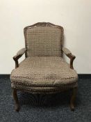 A mahogany salon armchair