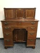 An Edwardian inlaid mahogany writing desk,