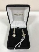 A pair of 9ct gold drop earrings