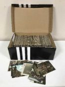 A box of 20th century postcards of old Yorkshire