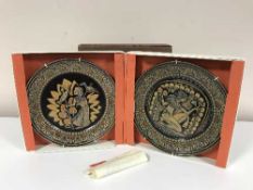 Two boxed Denby Limited Edition Egyptian Collection plates