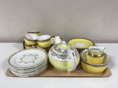 A twenty piece Tuscan china tea service,