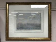 Dixon Clark : Sailing boats in calm waters, watercolour, signed, 18 cm x 26 cm, framed.