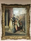 Vernon de Beauvoir Ward : The matchstick seller, oil on canvas, signed, 55 cm x 42 cm, framed.