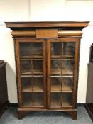 A Victorian mahogany glazed bookcase,