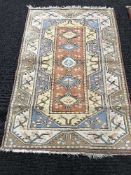 Two Anatolian Melas fringed woollen rugs