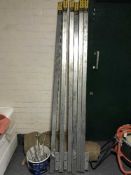 Six Blakes builder's profile stands with fittings