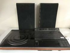 A Bang & Olufsen Beo Centre 5000 record player and a pair of Beovox S45 speakers