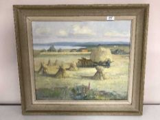 A gilt framed continental school oil on canvas,