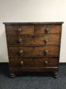 A Victorian mahogany five-drawer chest