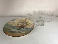 A Royal Doulton Famous Ships charger depicting HMS Victory,