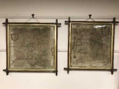 Two 18th century tapestry sampler maps : The British Isles and Europe