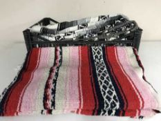 Three woollen American Navajo style rugs