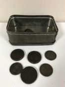 A tin of British coins inc.