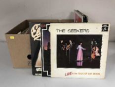 A box of assorted LP's including Ella Fitzgerald etc