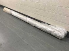 A roll of grey carpet