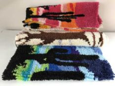 Five woollen mats