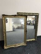 Two ornate gilt framed mirrors
