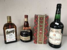 Alcohol including a 75cl Drambuie in presentation box,