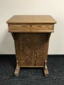 An antique pine clerk's desk