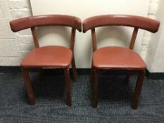 Three Danish teak upholstered elbow chairs by Schiang