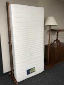 A 3' pine bedframe with Silent Night memory foam mattress