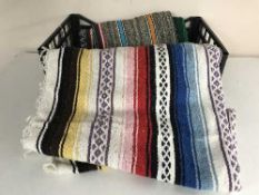 Three woollen American Navajo style rugs