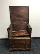 Two Victorian mahogany commodes in the form of chests