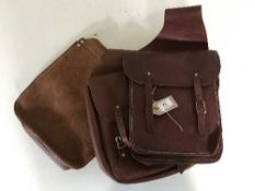 Two leather saddle bags
