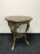 A Britannia pub table