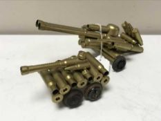 A trench art style cannon and artillery gun