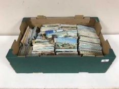 A box of mixed 20th century postcards
